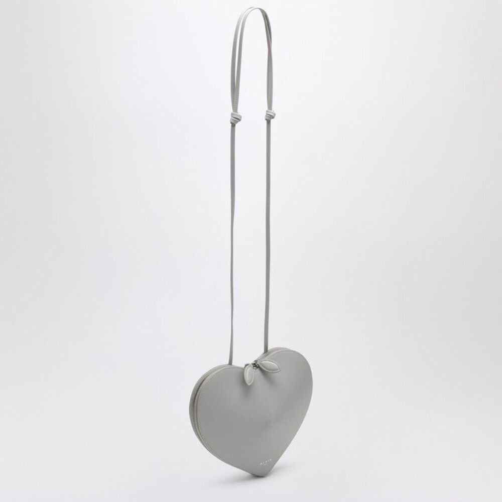 Alaia Le Coeur Pearl Grey Leather Bag - Picture 2 of 5